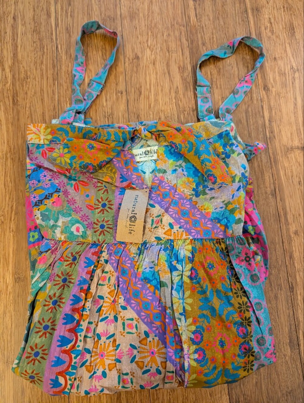 Floral Patchwork Sundress in Multicolor - Picture 4 of 6